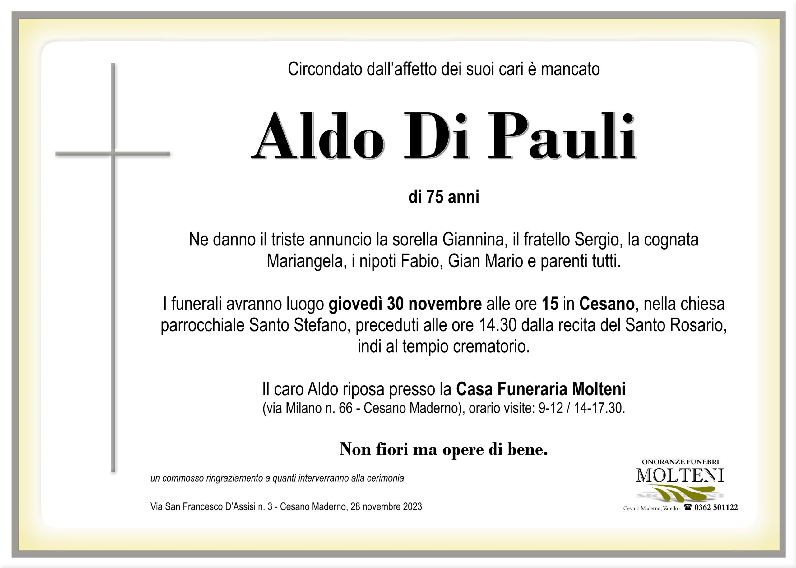 Aldo Di Pauli<p>Classe 1948</p>