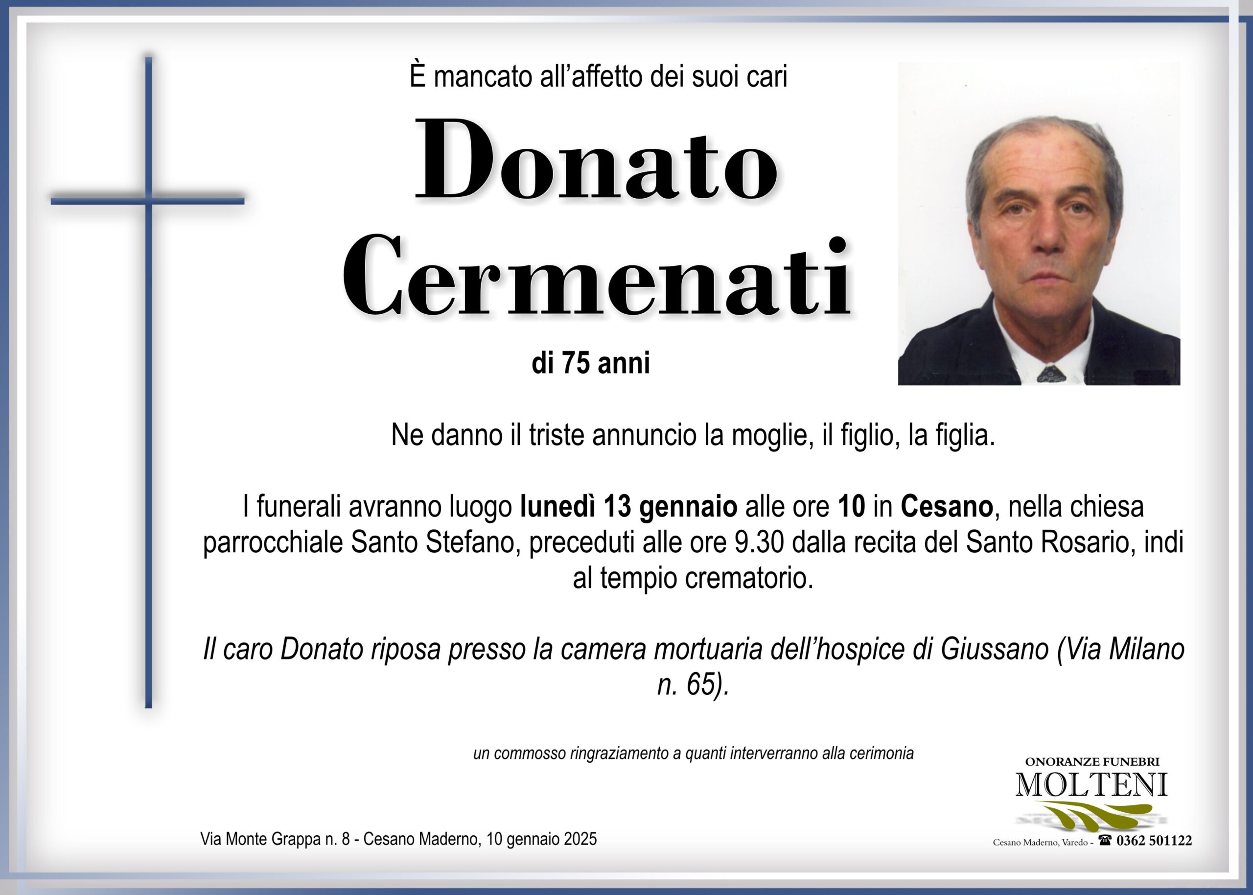 Donato Cermenati<p>Classe 1949