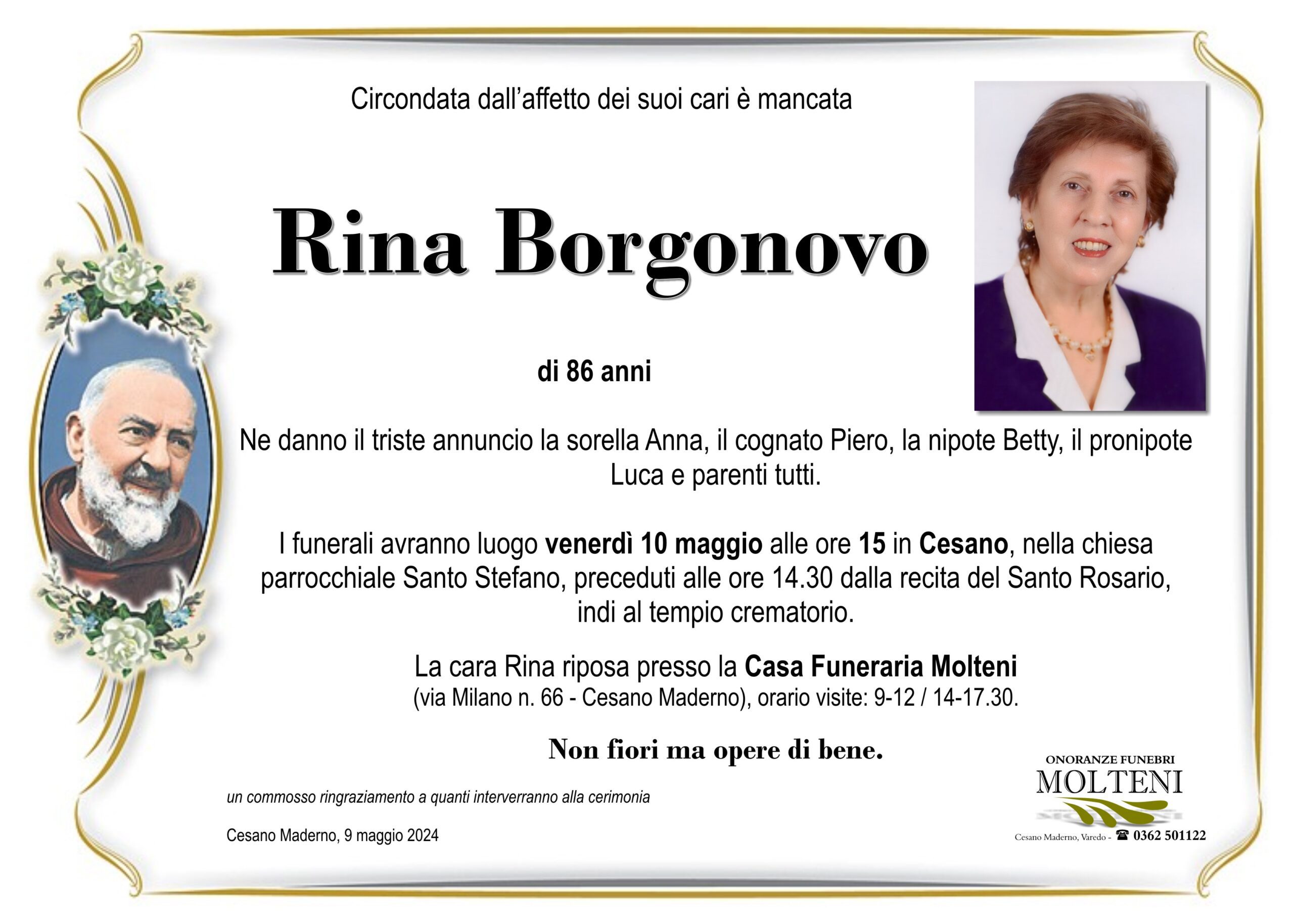 Rina Borgonovo<p>Classe 1937</p>