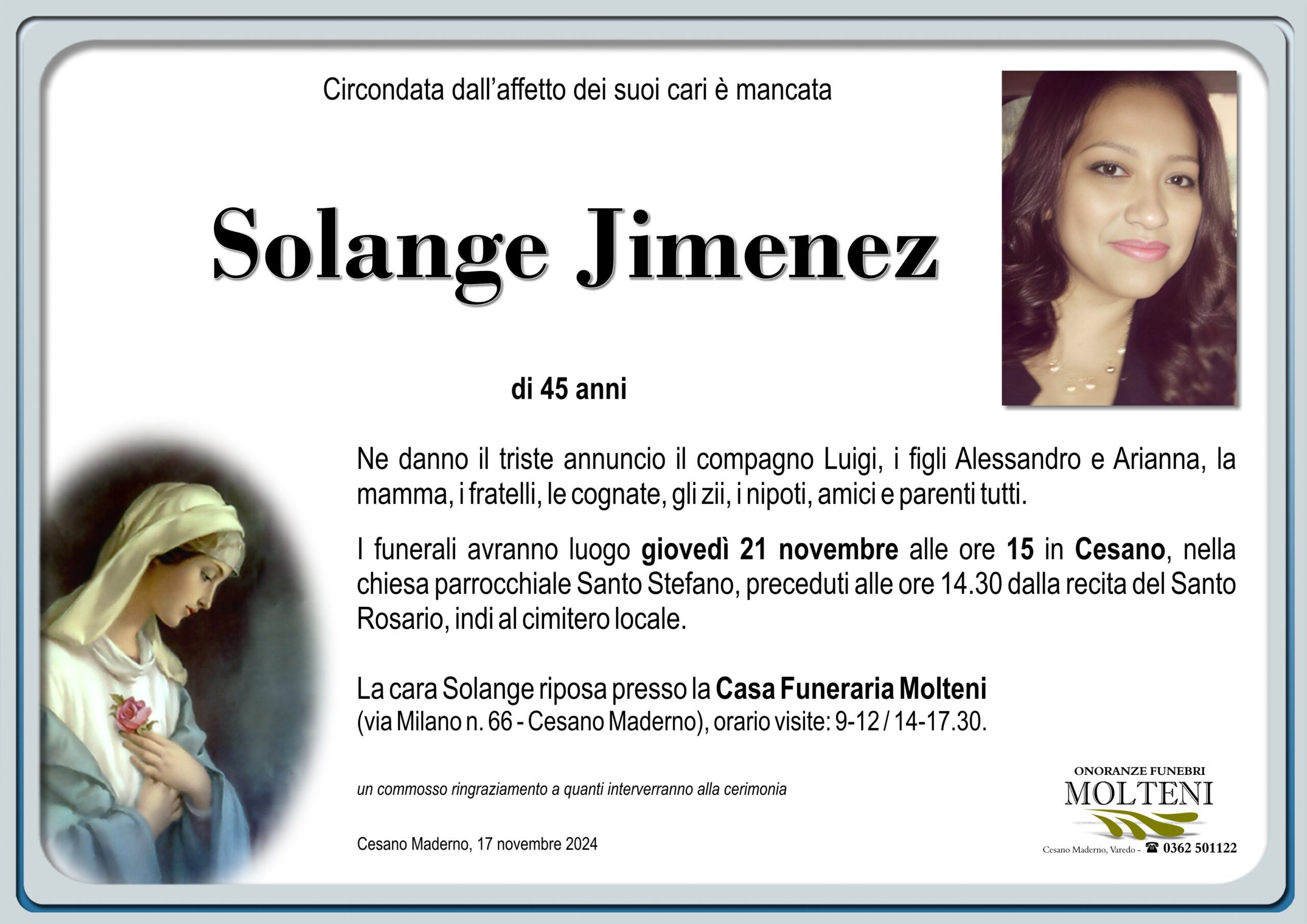 Solange Jimenez<p>Classe 1979<p>