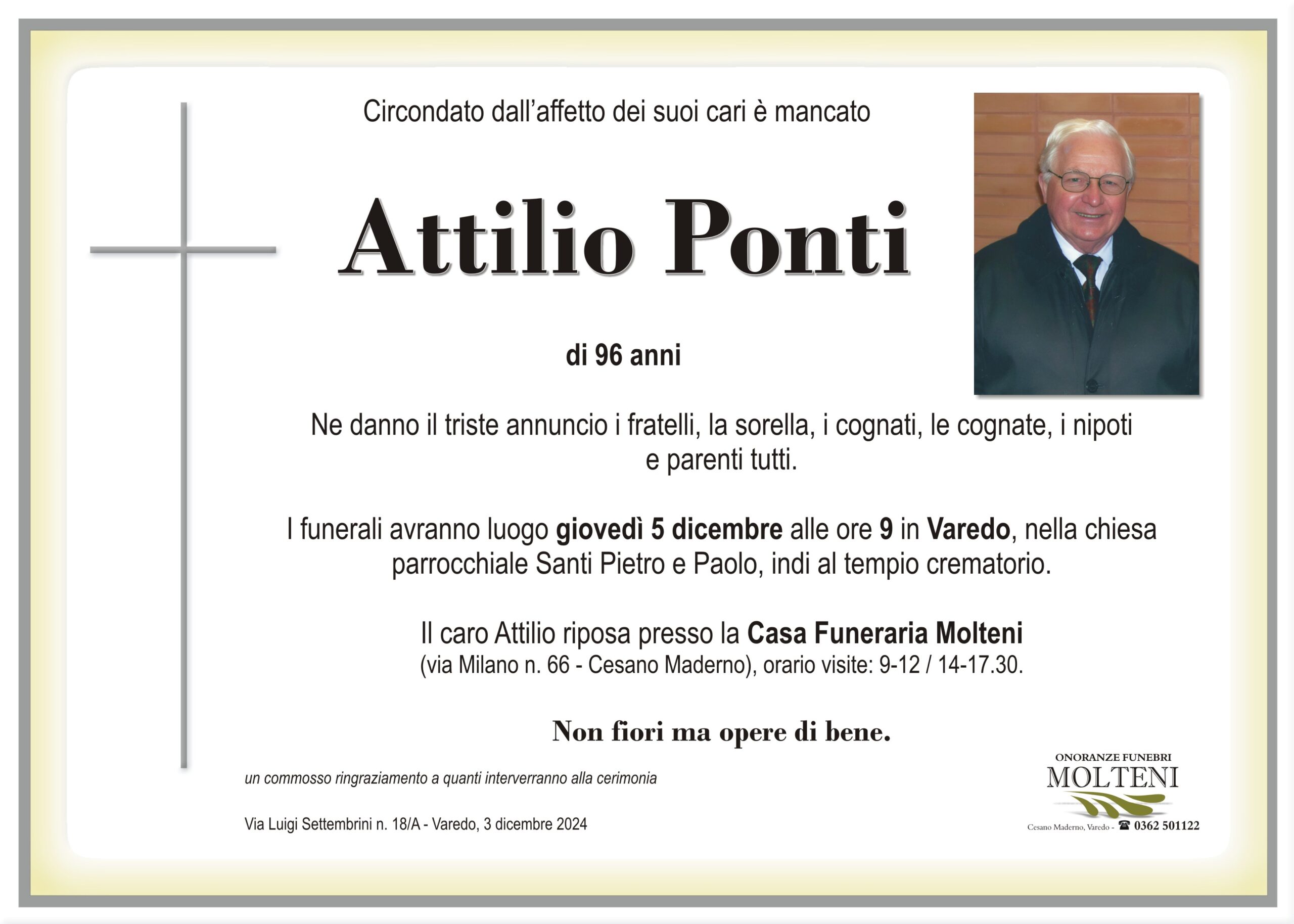 Attilio Ponti<p>Classe 1928<p>