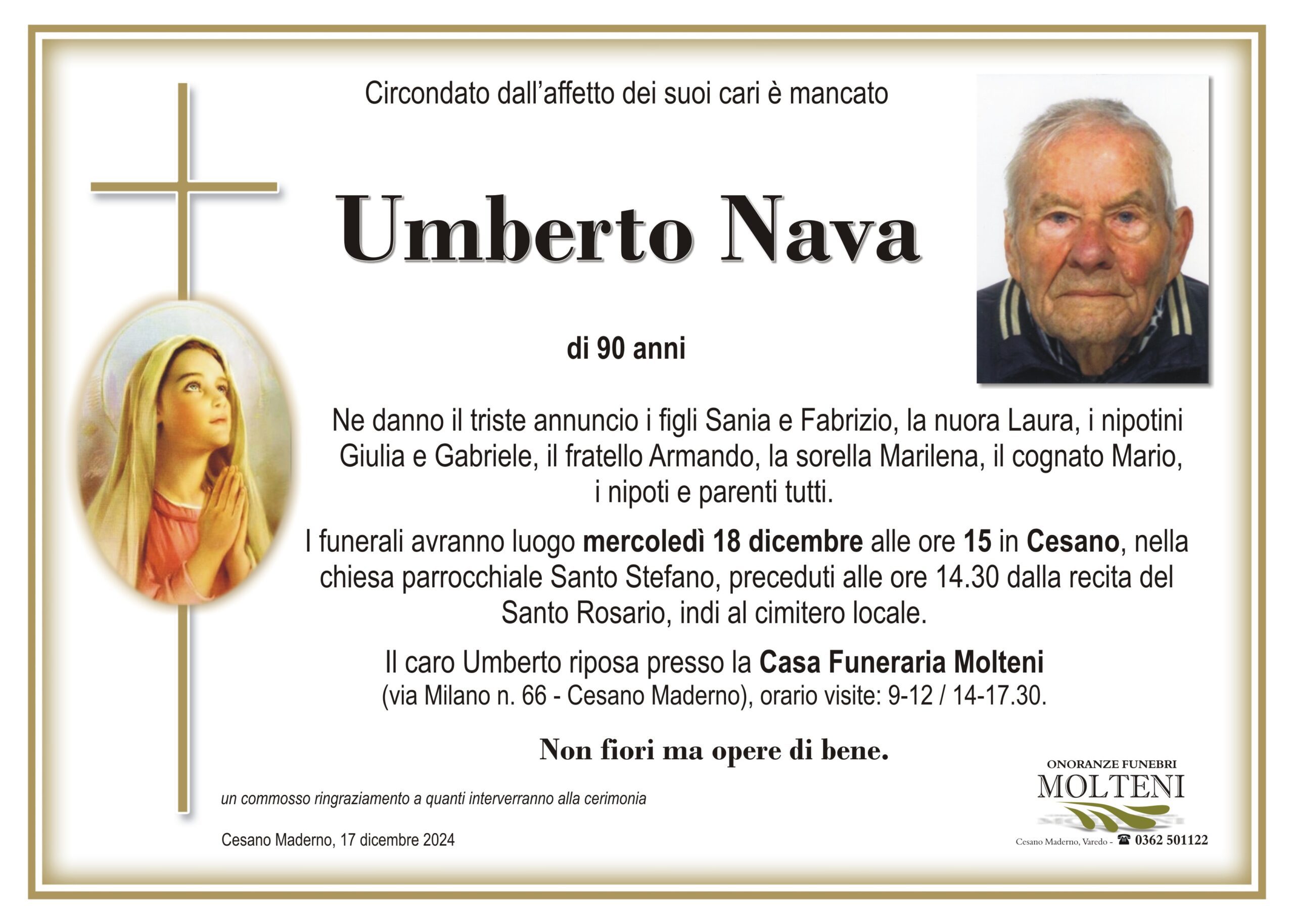 Umberto Nava<p>Classe 1934<p>