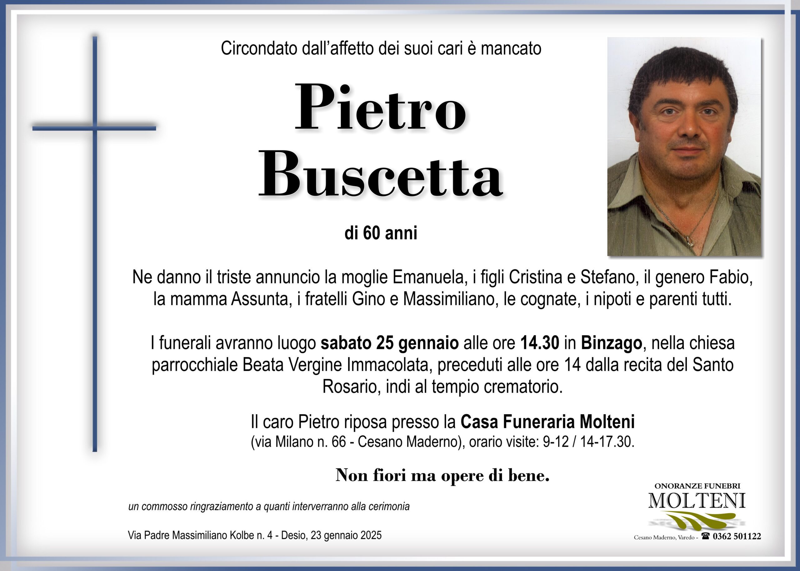 Pietro Buscetta<p>Classe 1964<p>