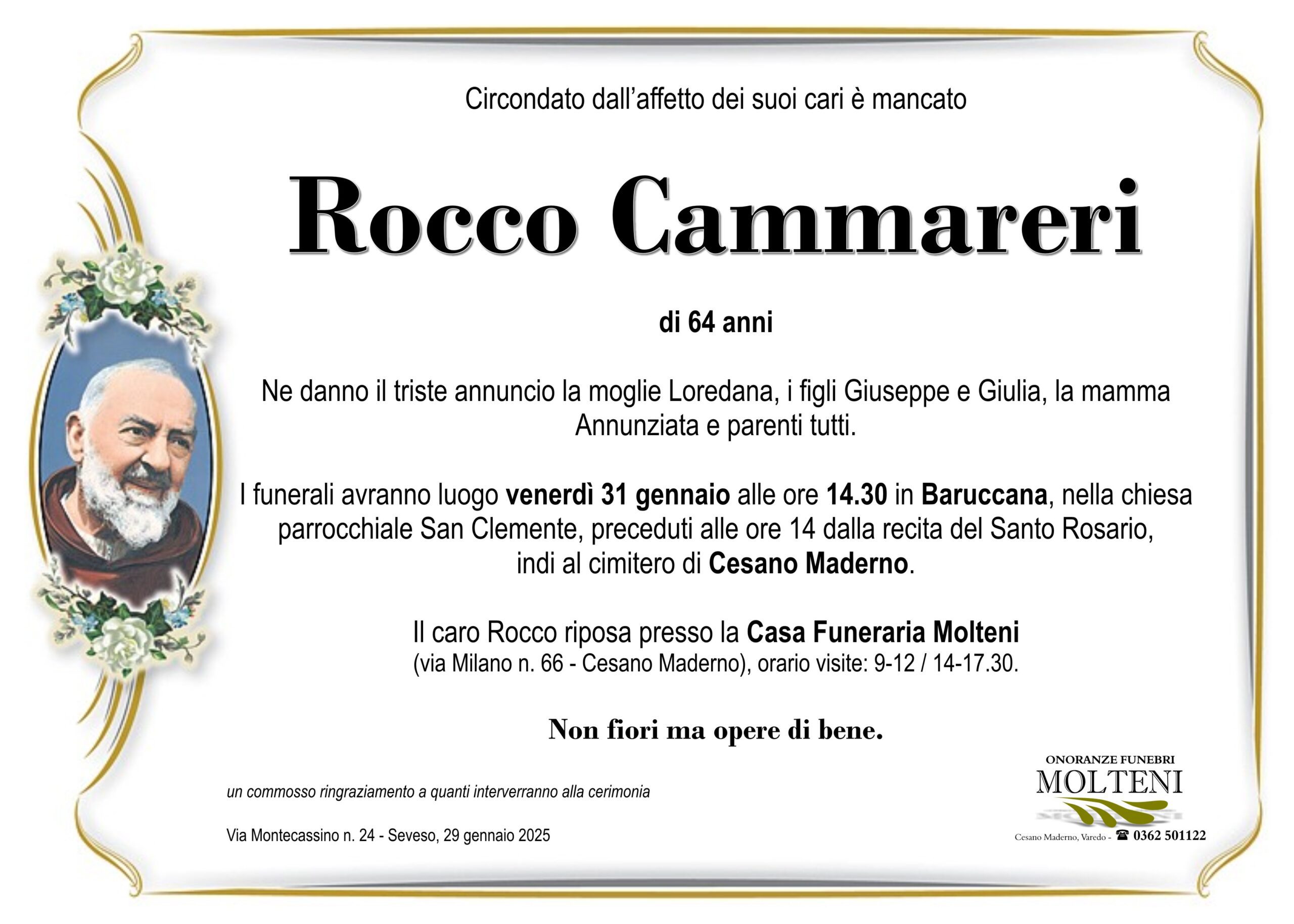 Rocco Cammareri<p>Classe 1960<p>