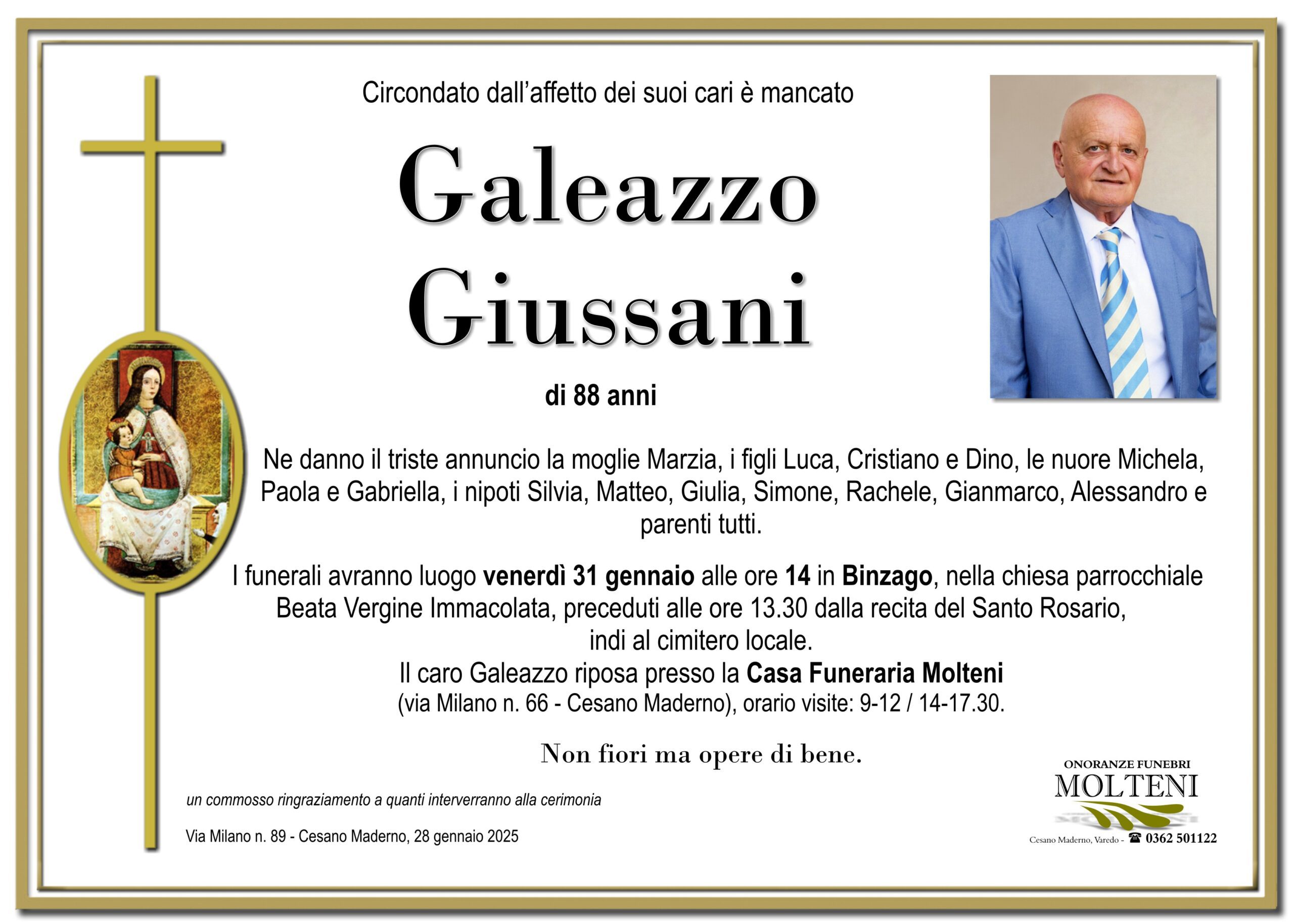 Galeazzo Giussani<p>Classe 1936<p>