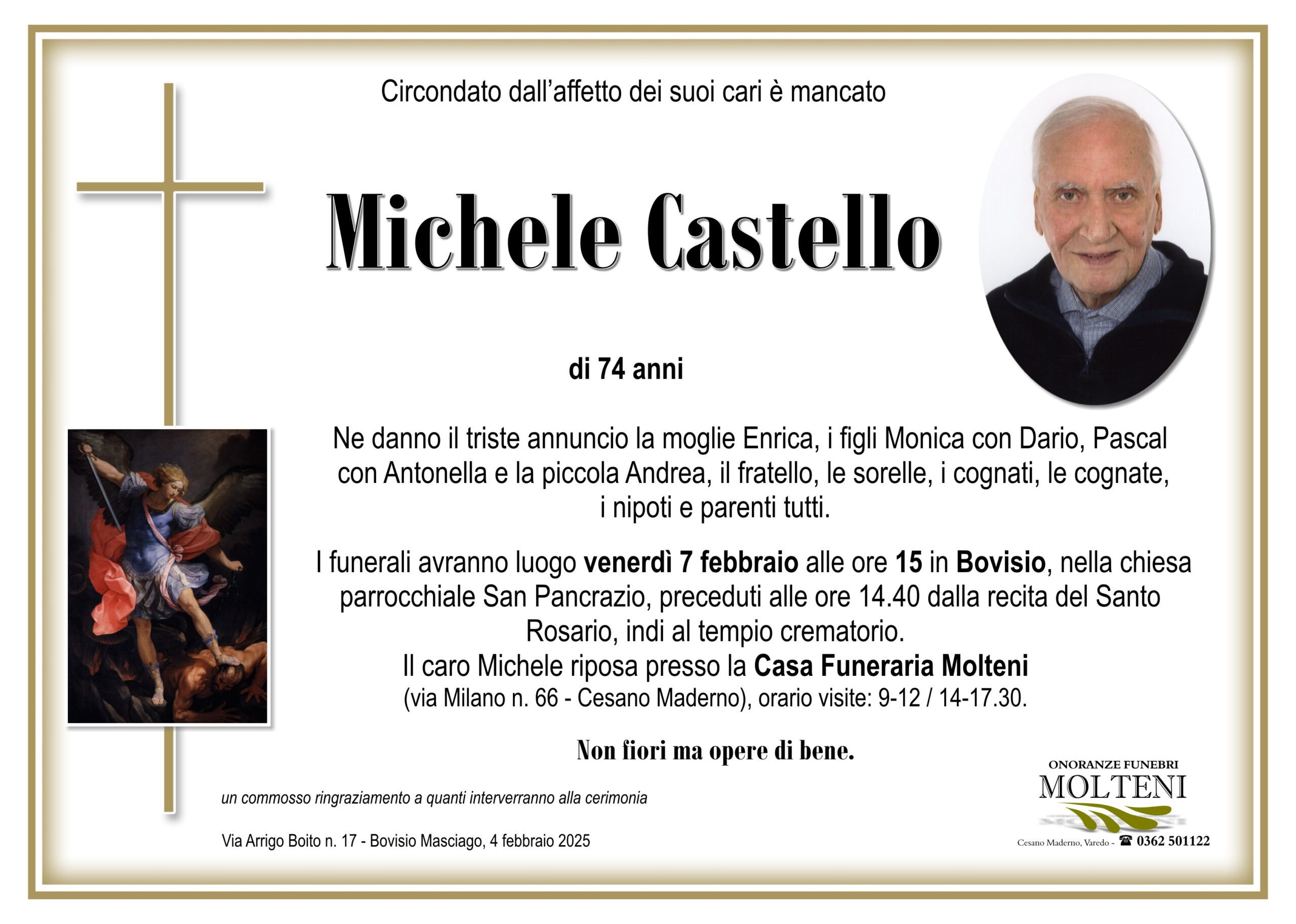 Michele Castello<p>Classe 1950<p>