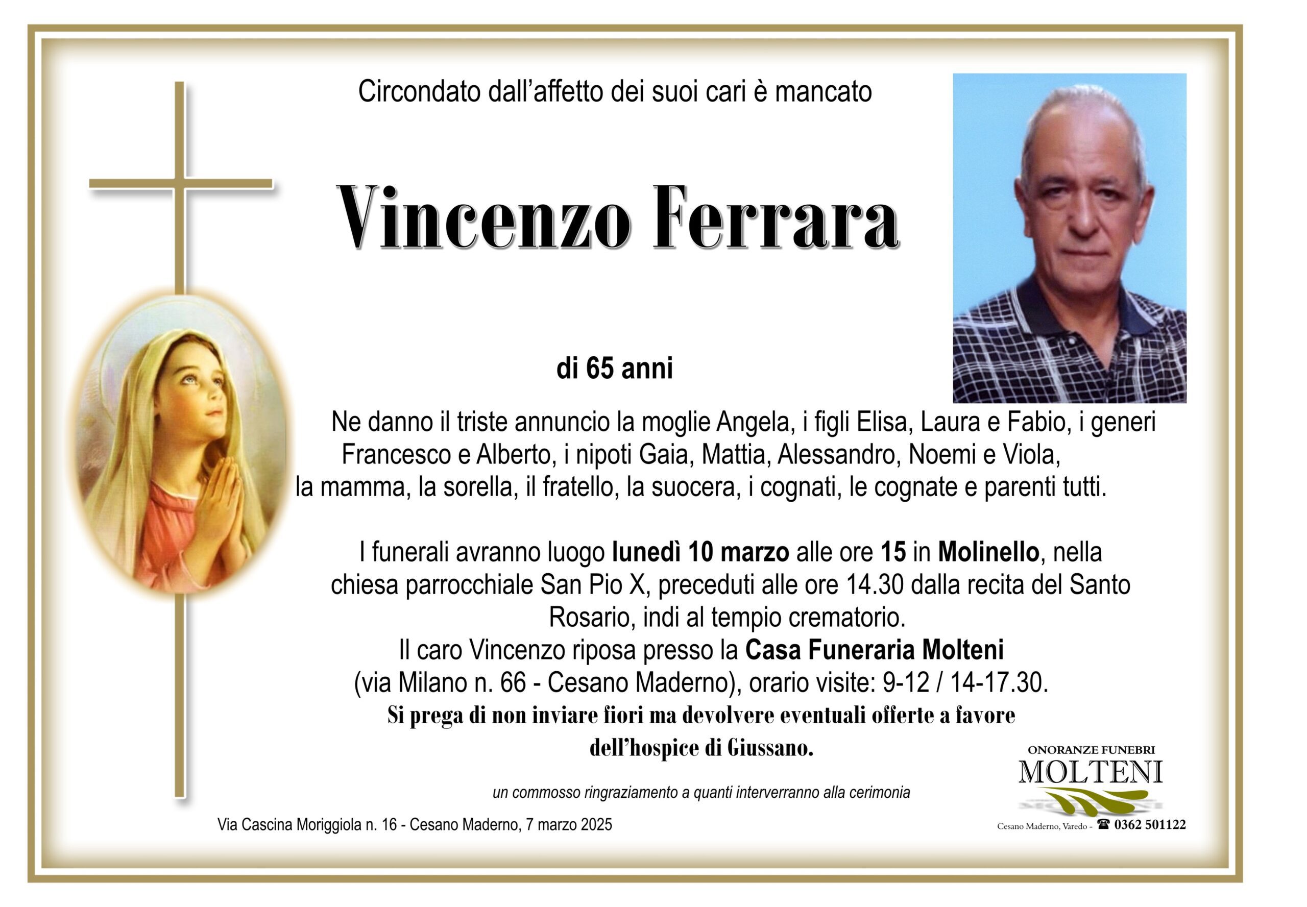 Vincenzo Ferrara<p>Classe 1960<p>