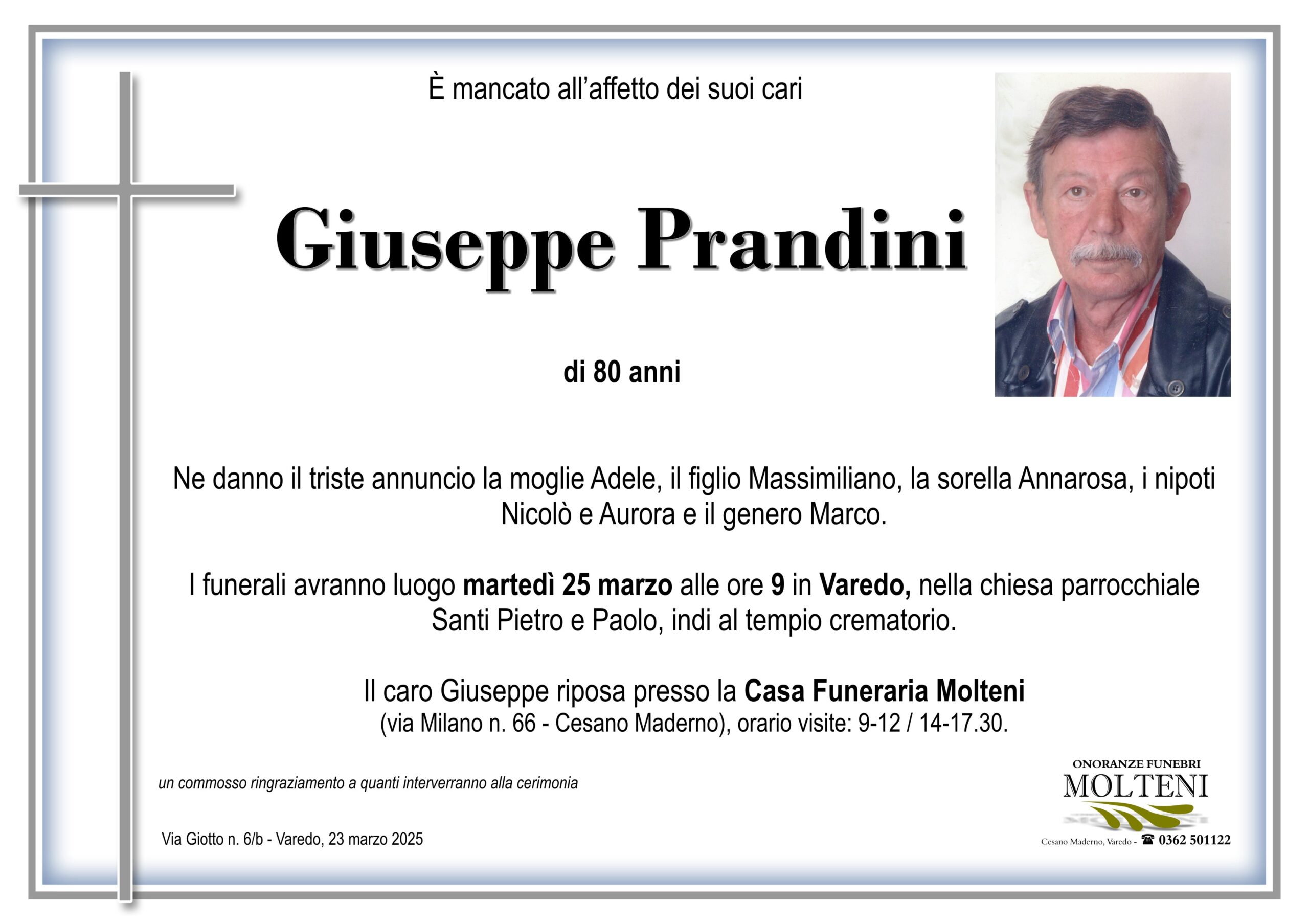 Giuseppe Prandini<p>Classe 1944