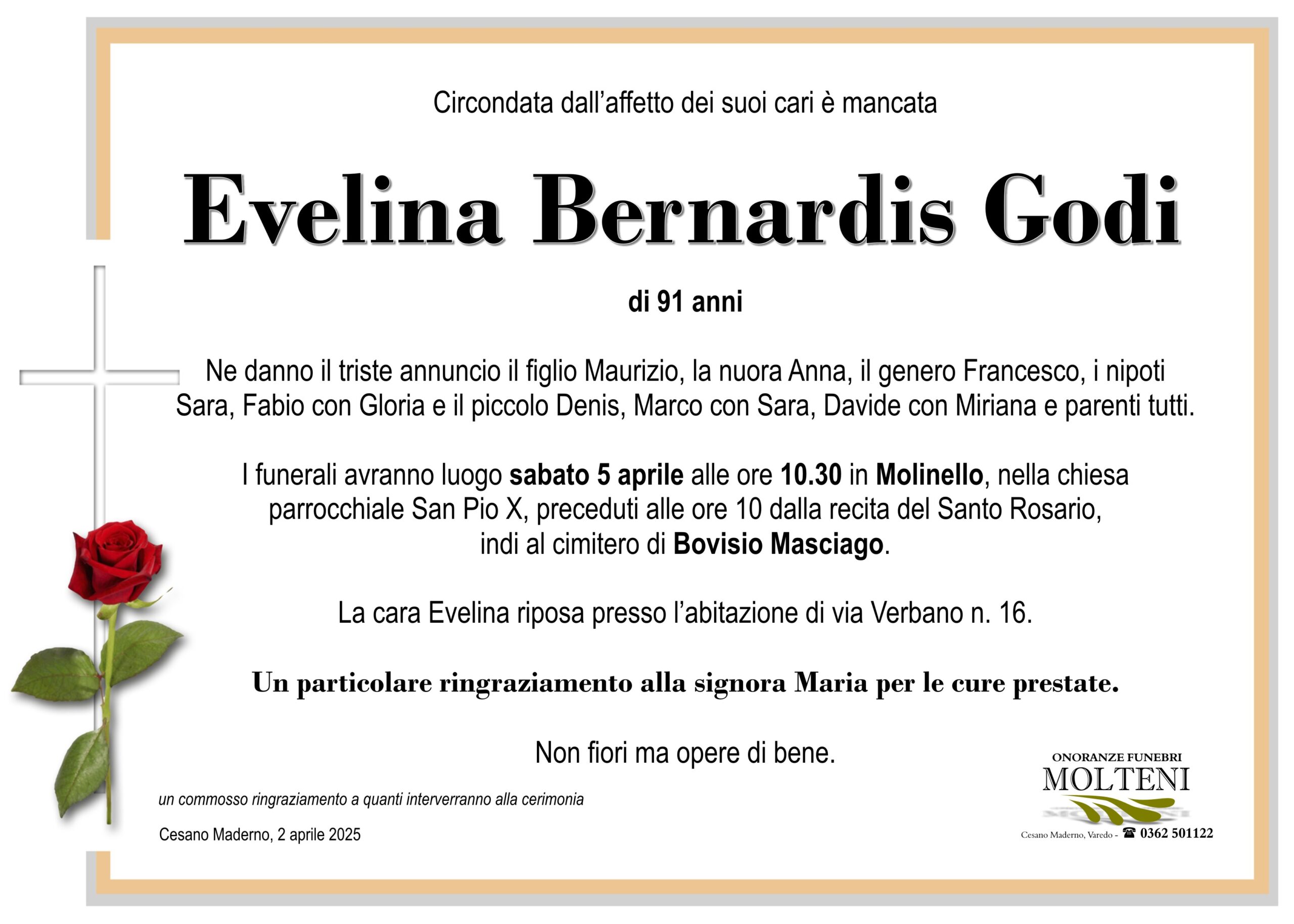 Evelina Bernardis Godi<p>Classe 1934</p>