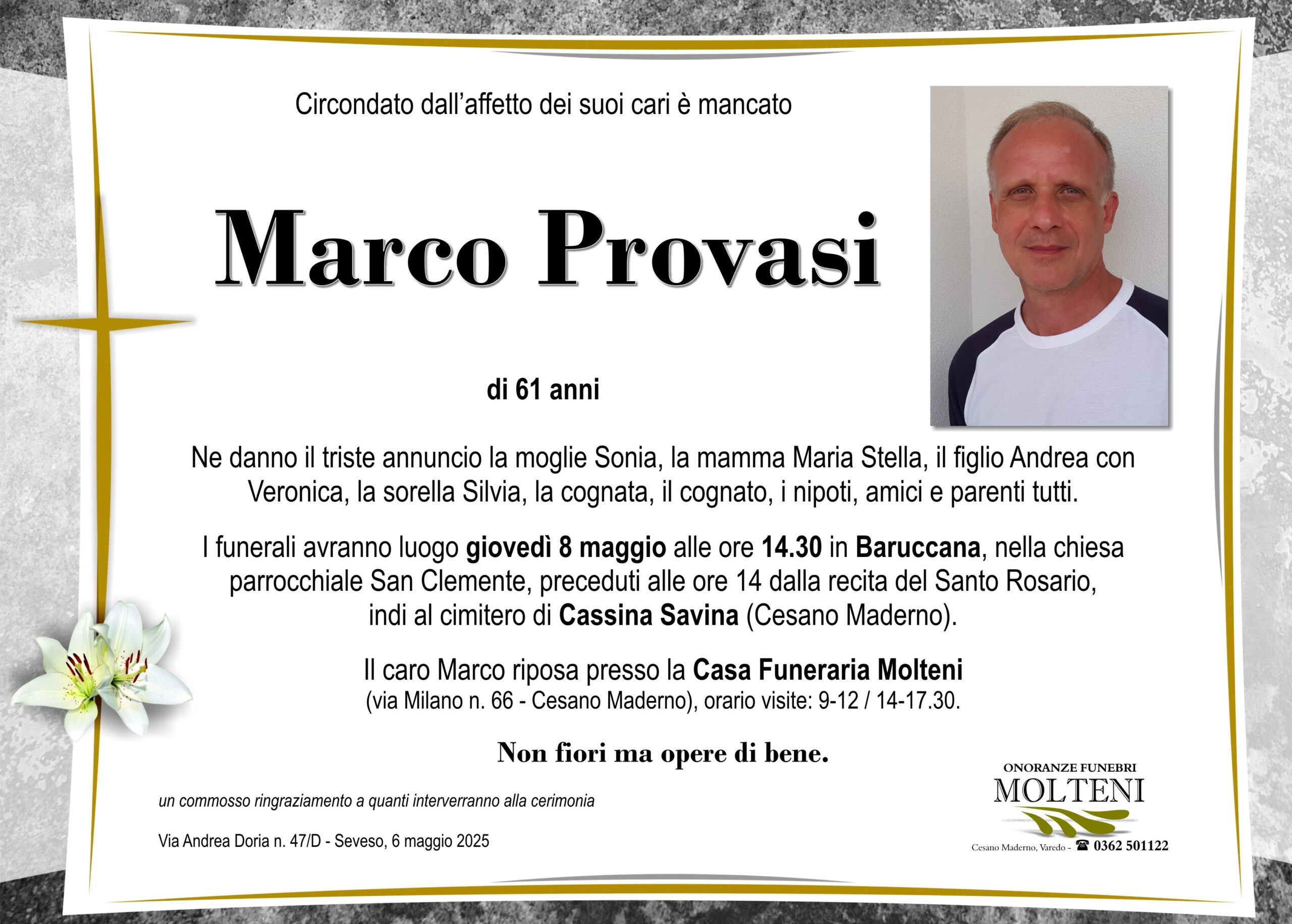 Marco Provasi<p>Classe 1964<p>