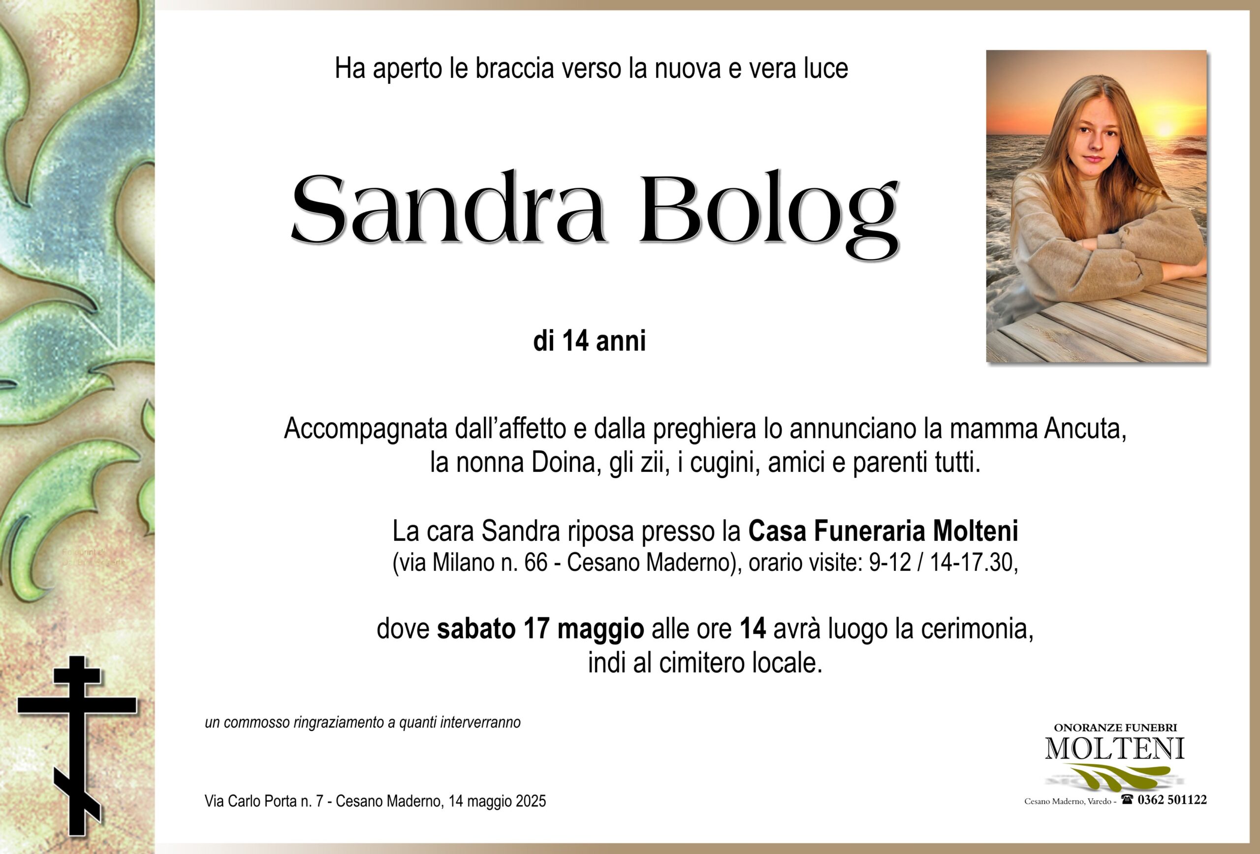 Sandra Bolog<p>Classe 2010<p>