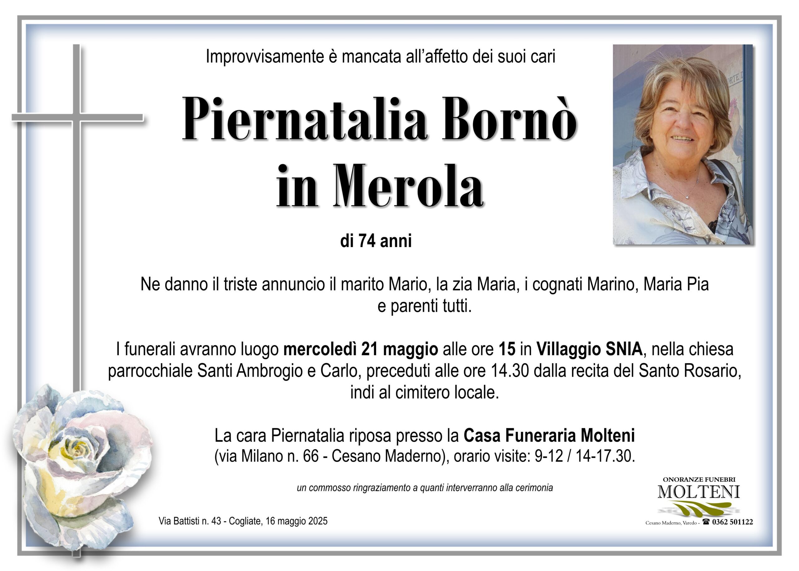 Piernatalia Bornò<br>in Merola<p>Classe 1951<p>