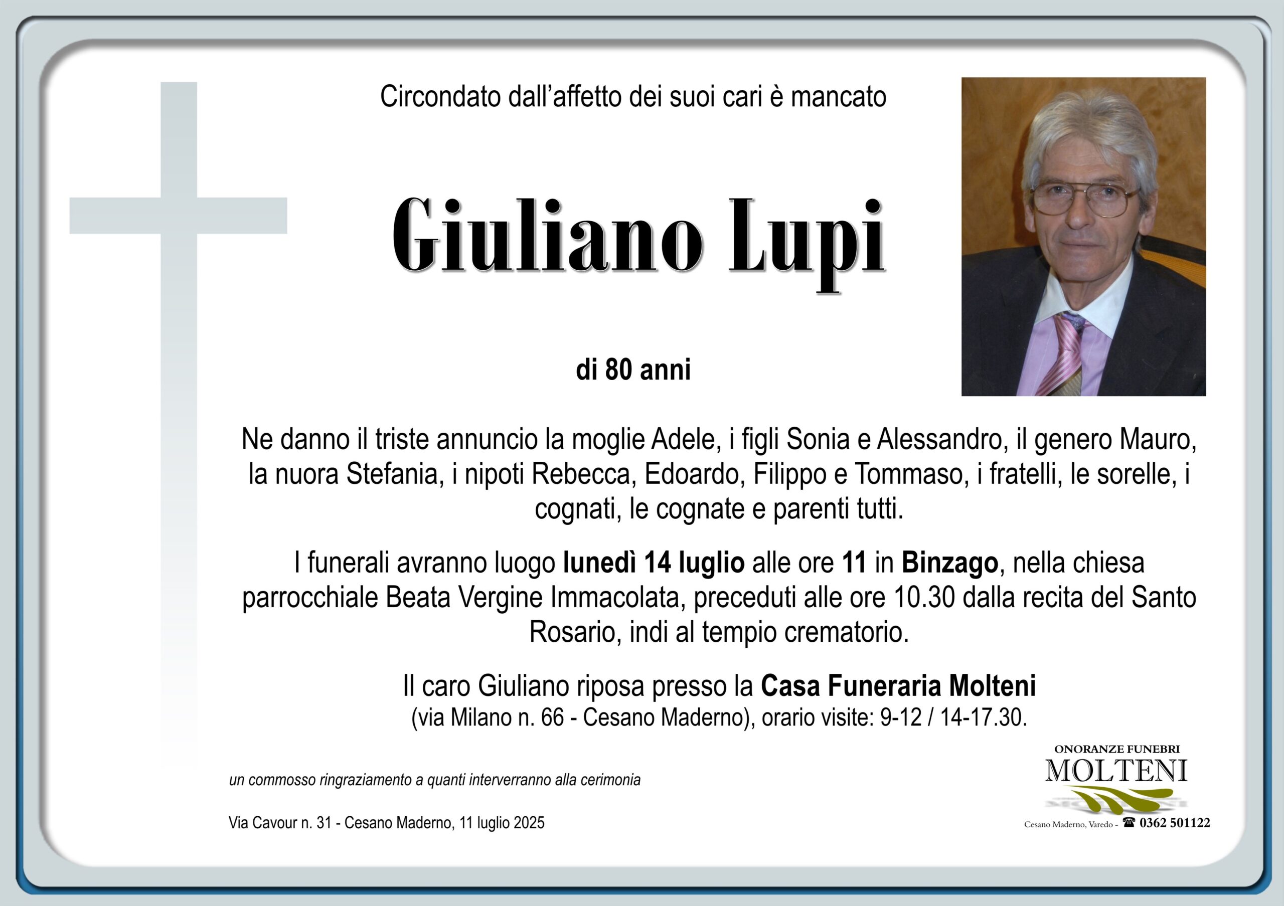Giuliano Lupi<p>Classe 1944
