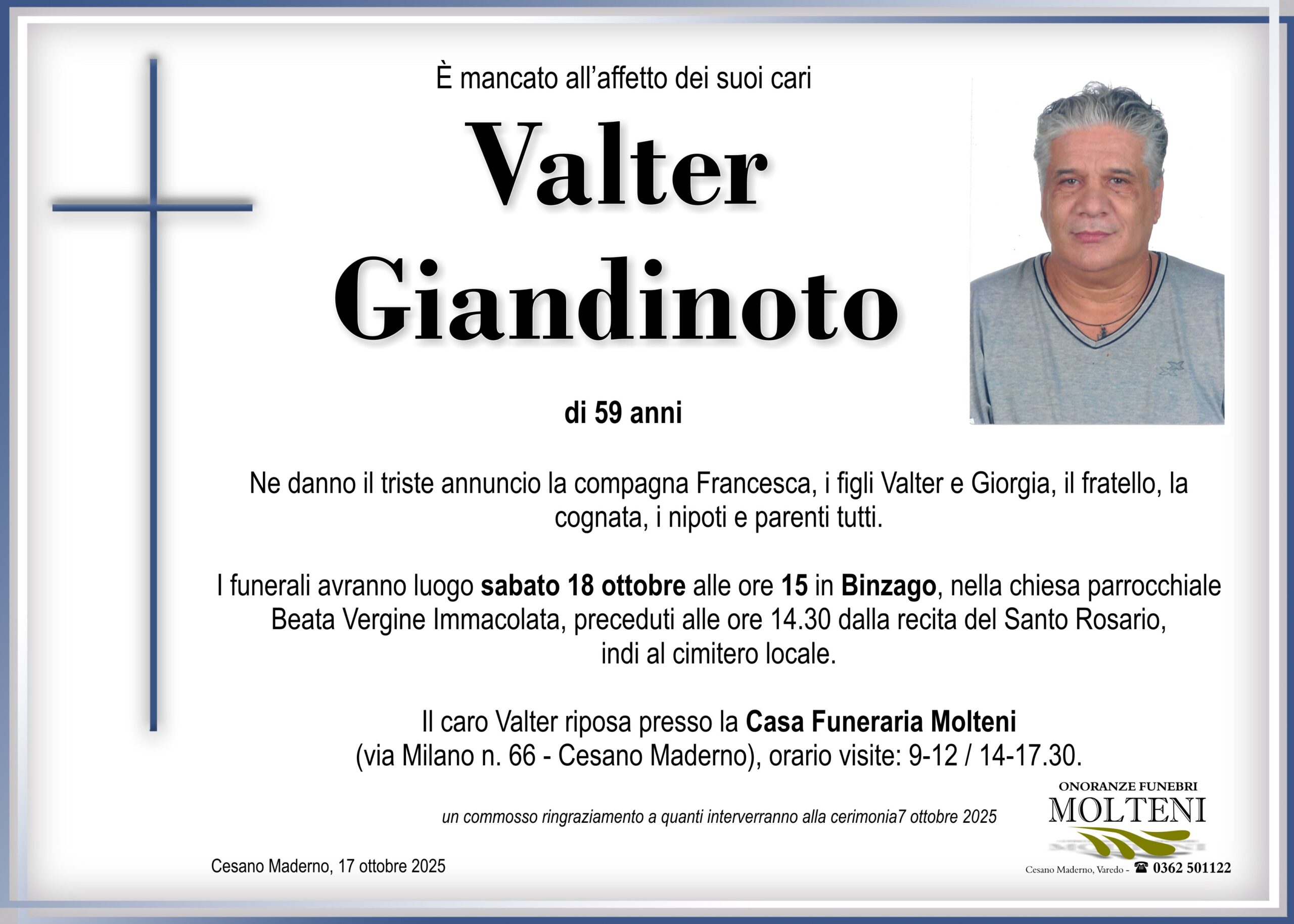 Valter Giandinoto<p>Classe 1966<p>