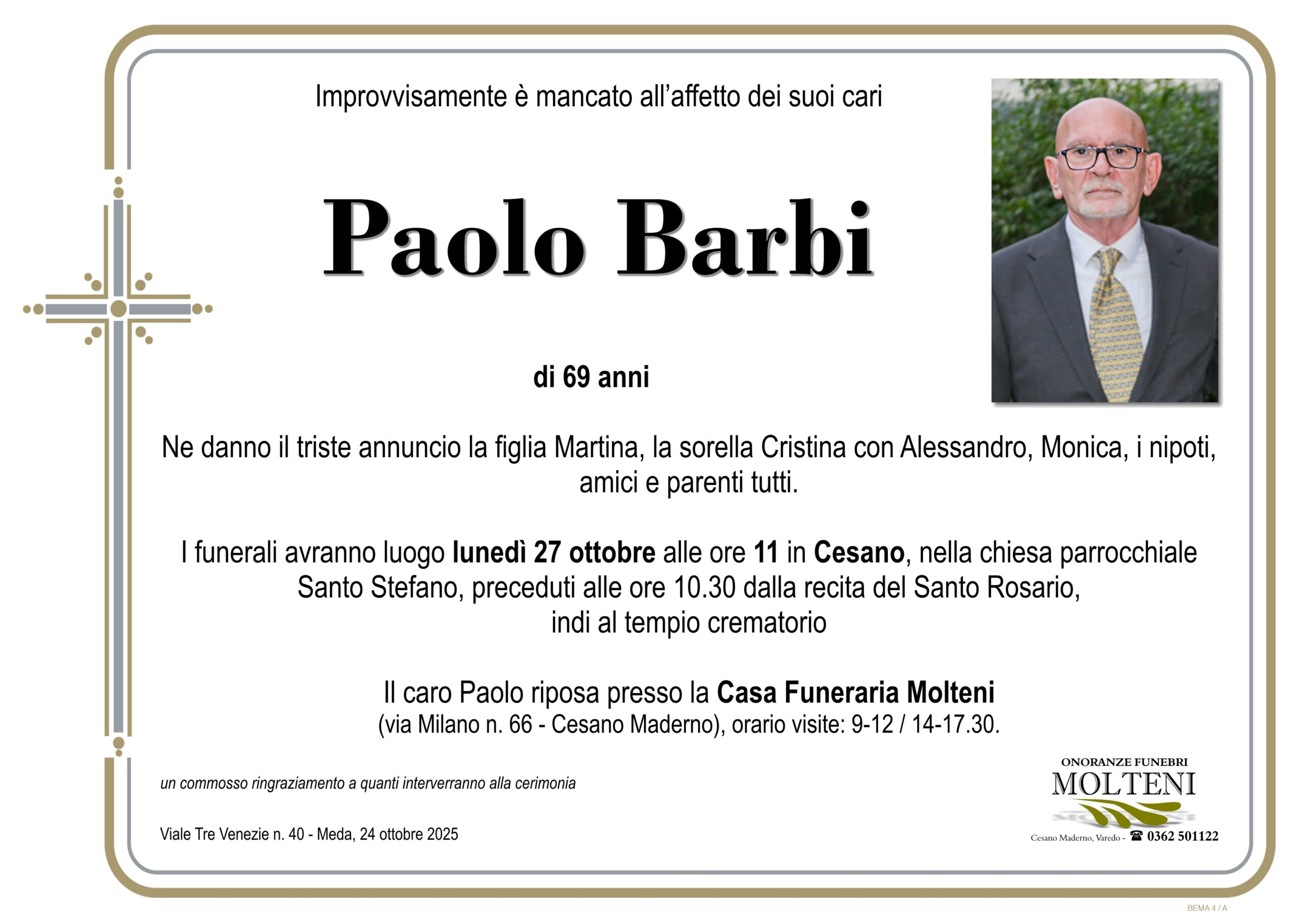 Paolo Barbi<p>Classe 1956<p>
