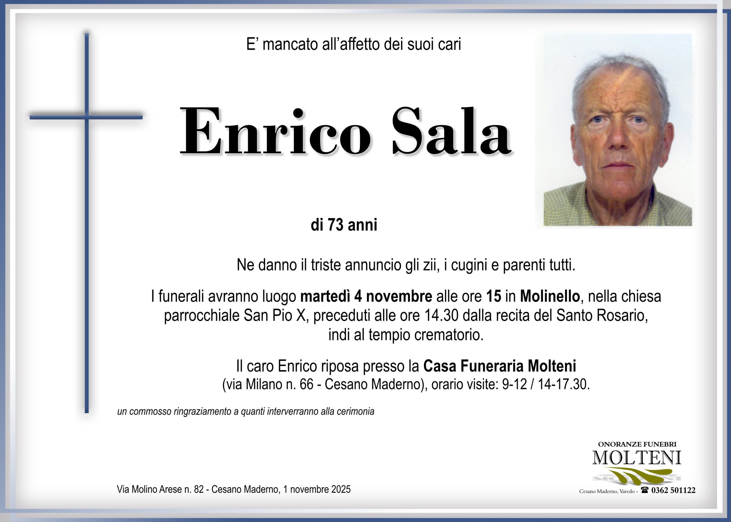 Enrico Sala<p>Classe 1952