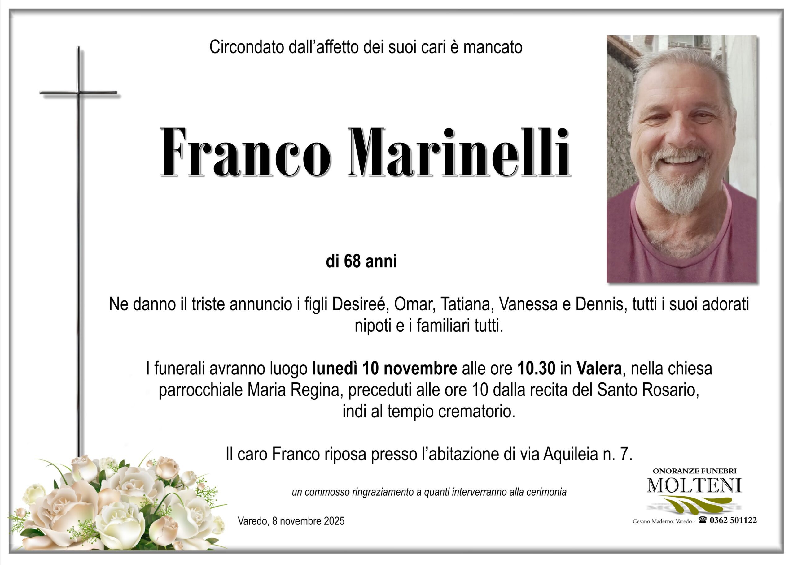 Franco Marinelli<p>Classe 1957<p>