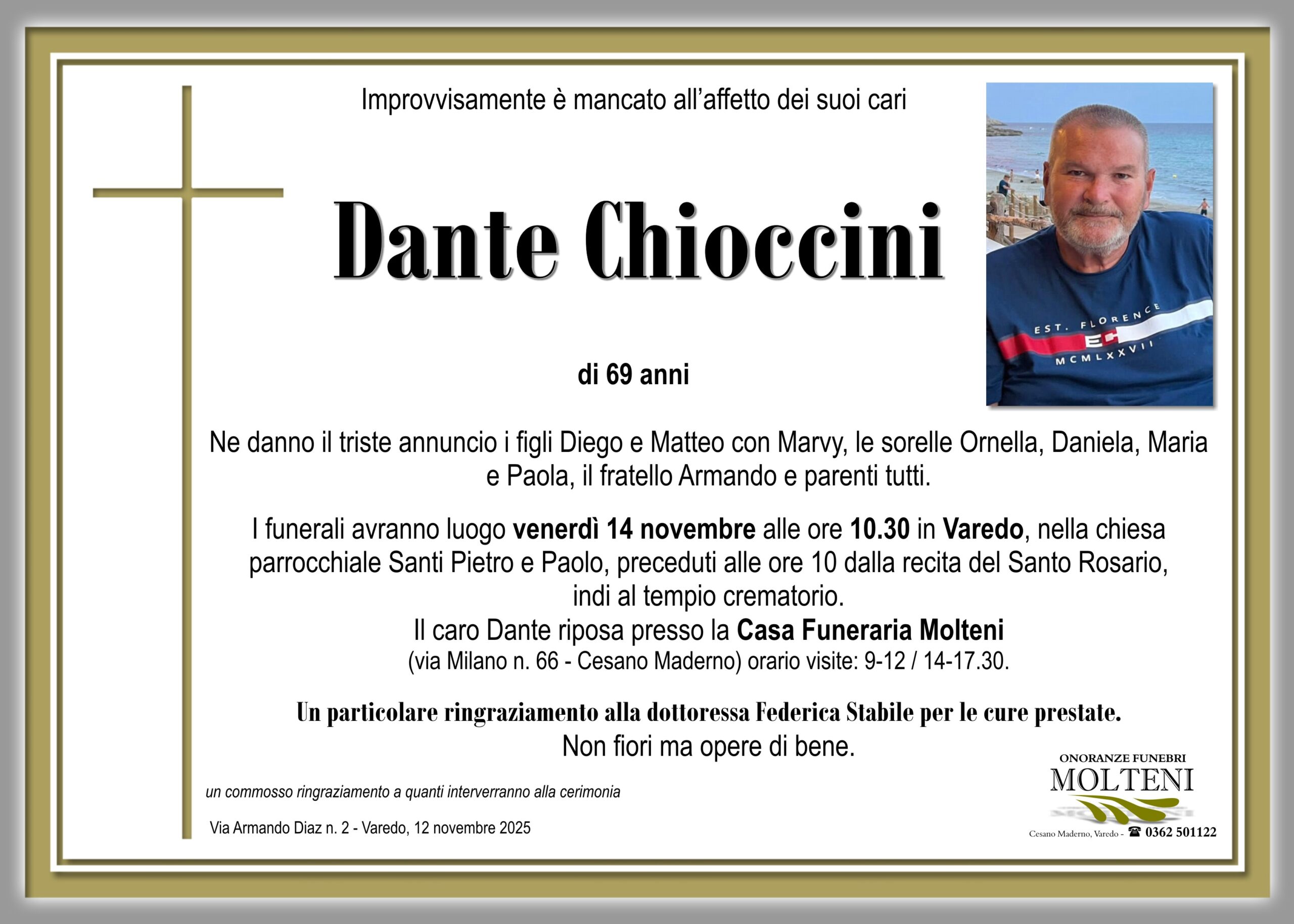 Dante Chioccini<p>Classe 1956<p>