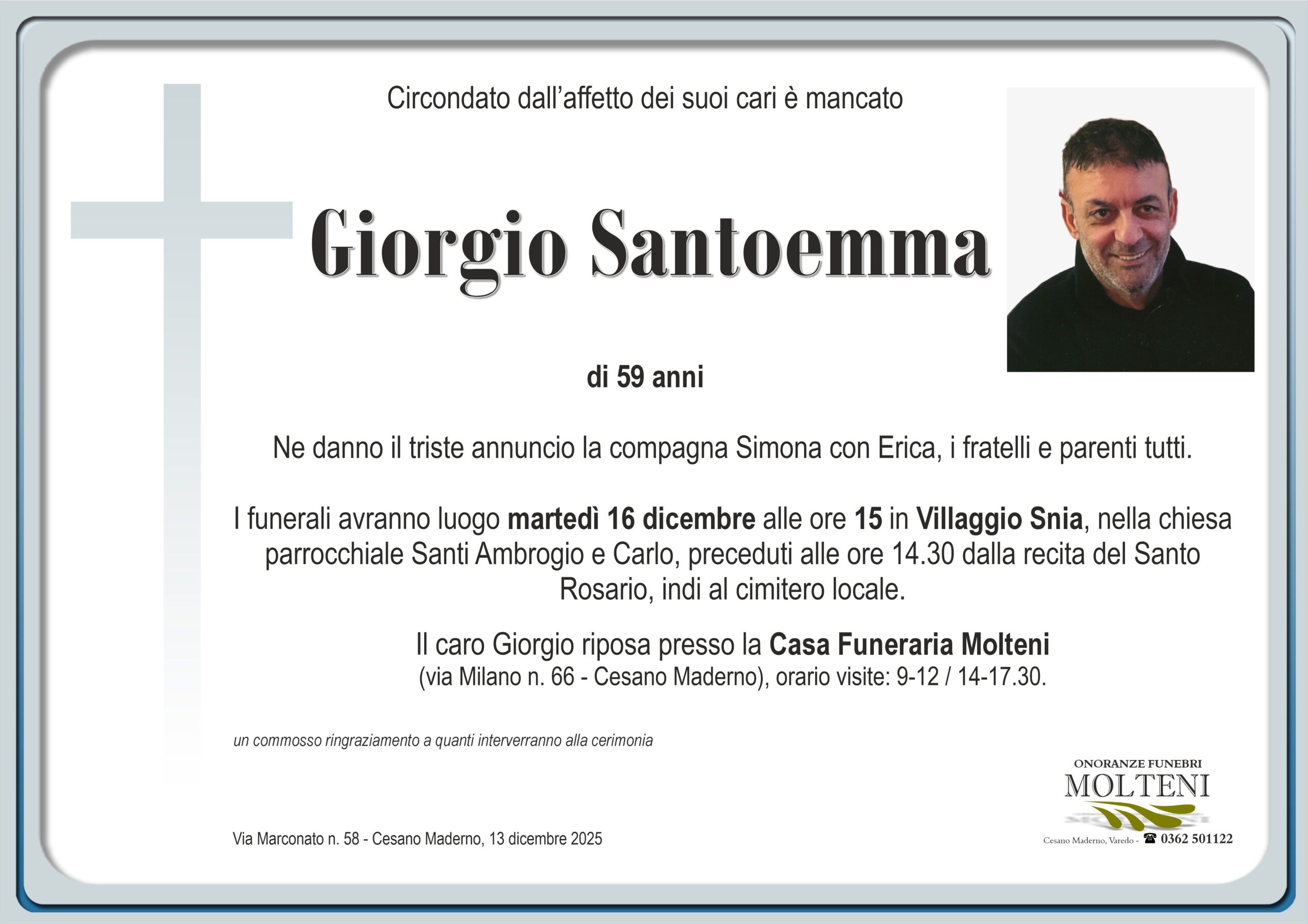 Giorgio Santoemma<p>Classe 1966