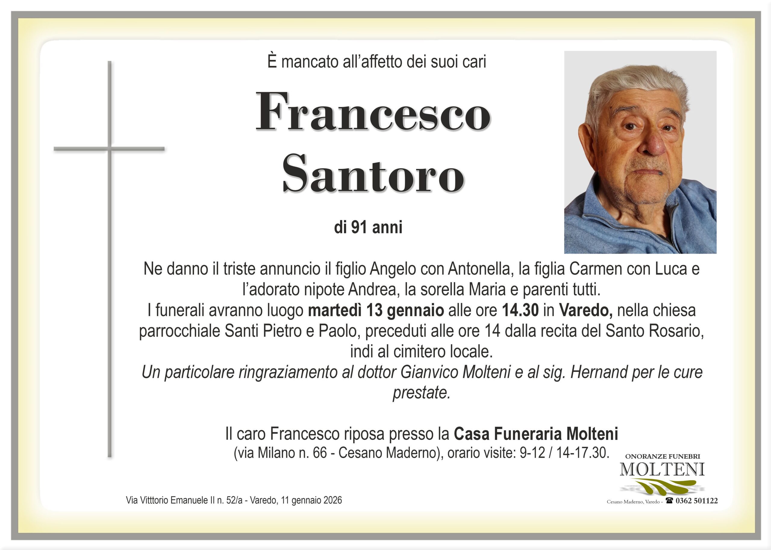 Francesco Santoro<p>Classe 1934
