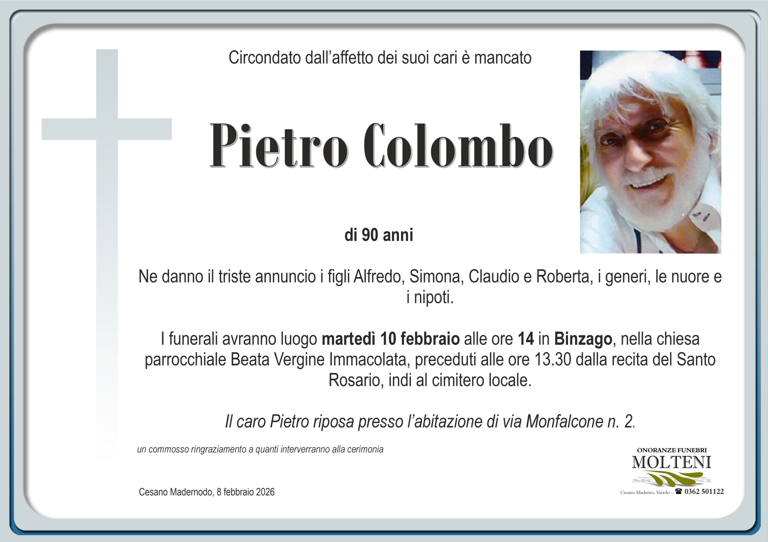 Pietro Colombo<p>Classe 1936