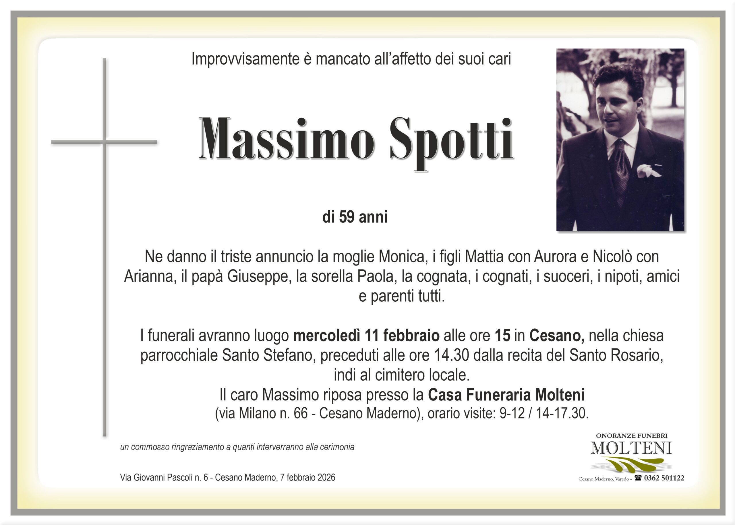 Massimo Spotti<p>Classe 1966<p>