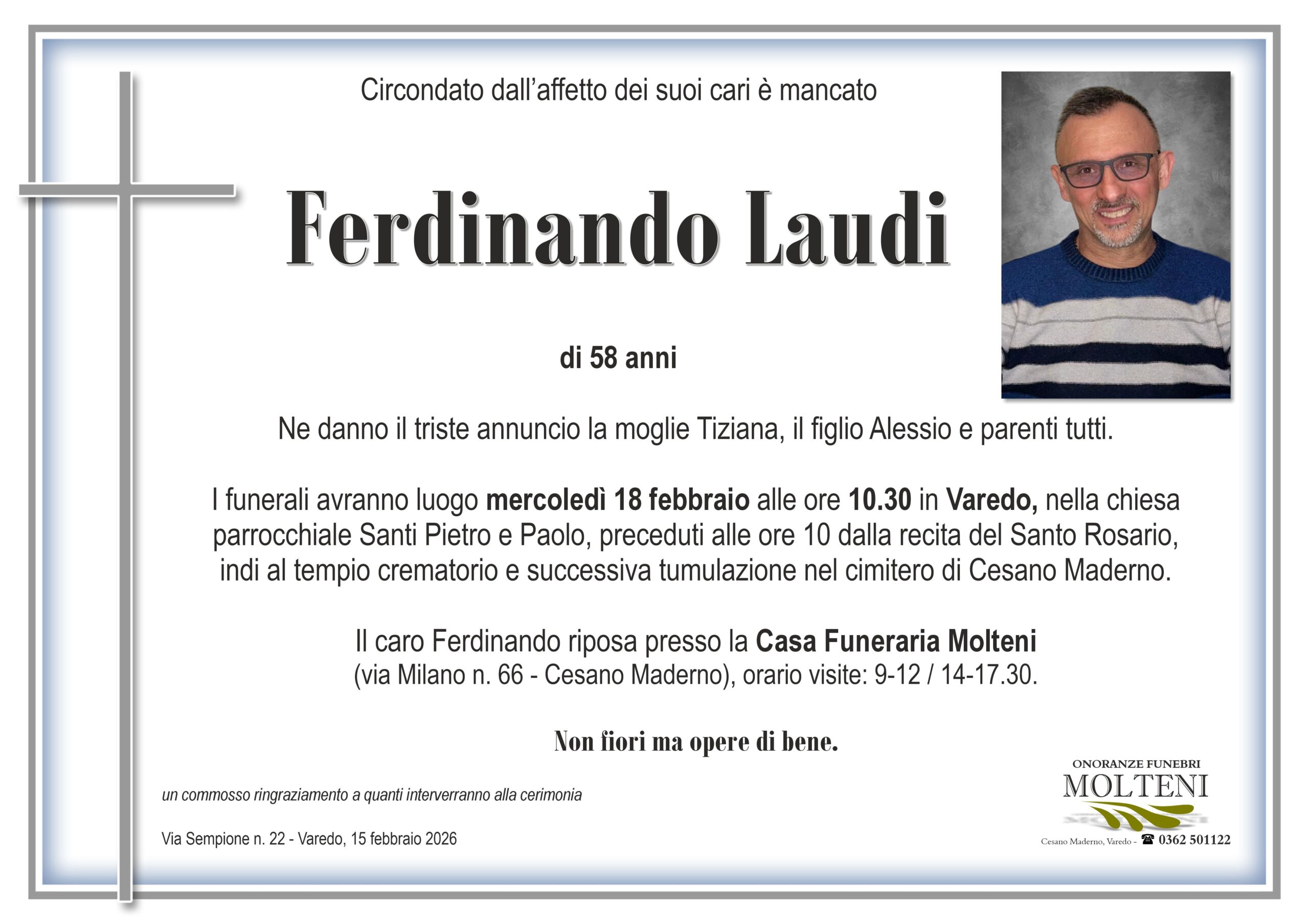 Ferdinando Laudi<p>Classe 1967<p>