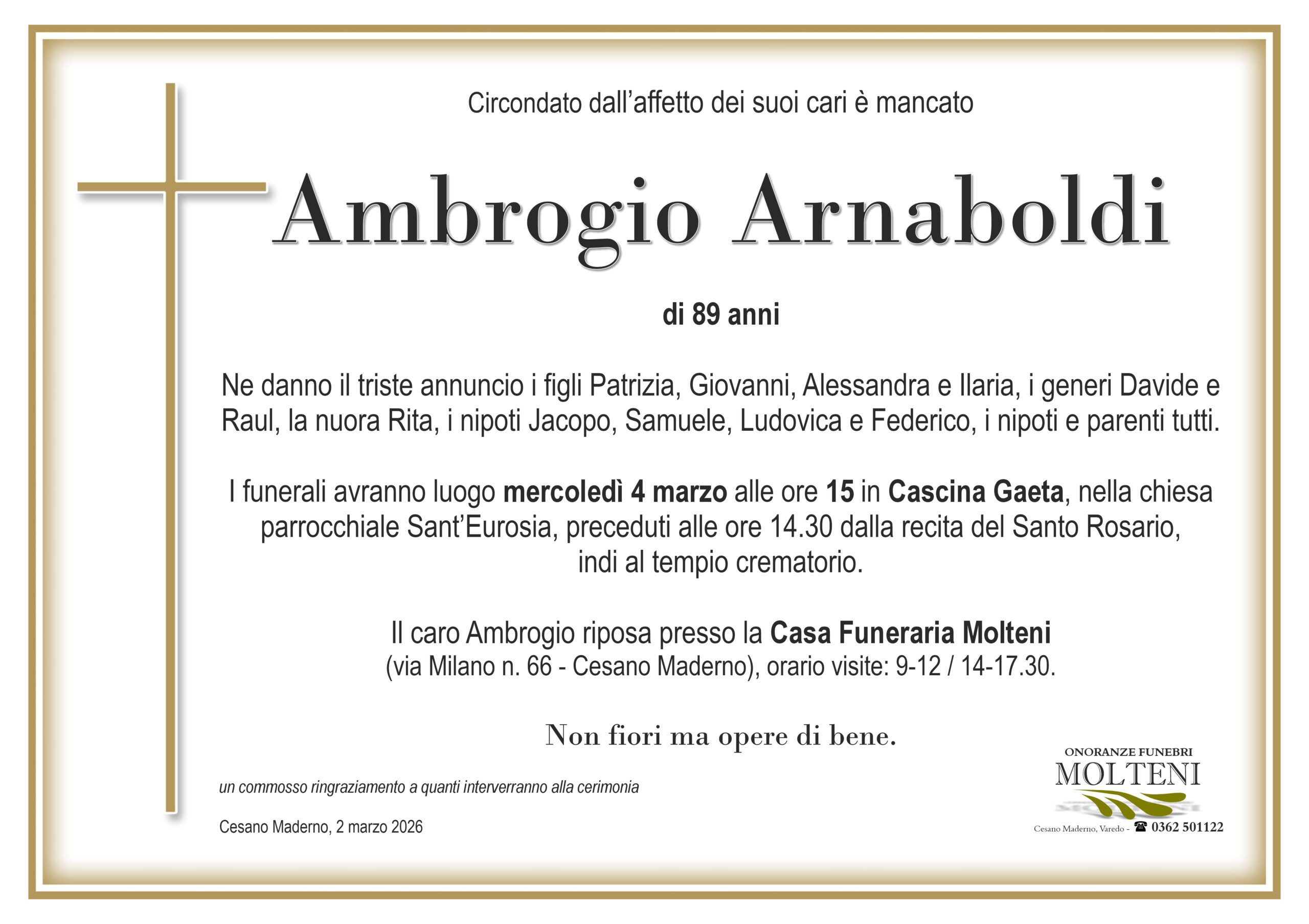 Ambrogio Arnaboldi<p>Classe 1936<p>