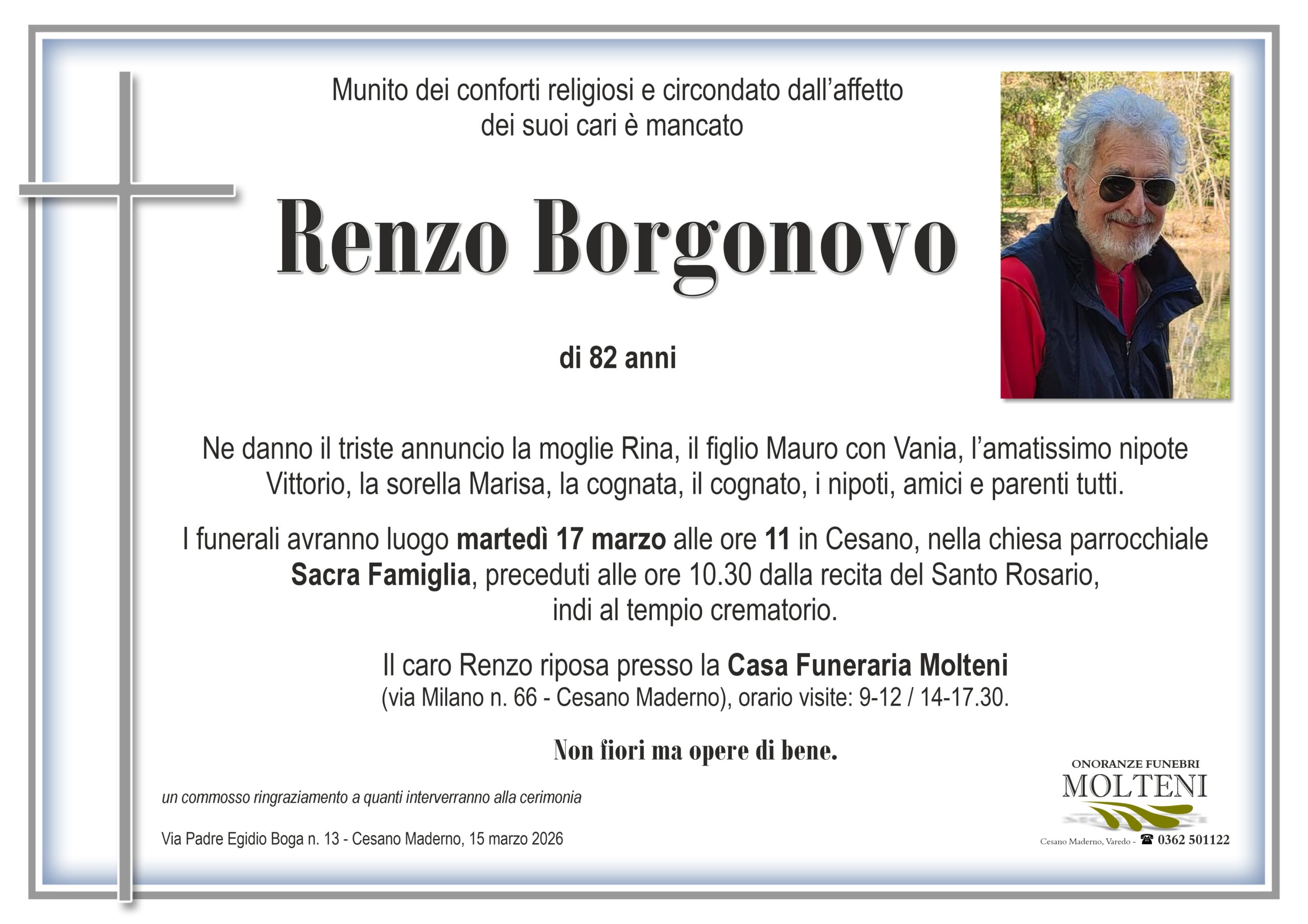 Renzo Borgonovo<p>Classe 1943<p>