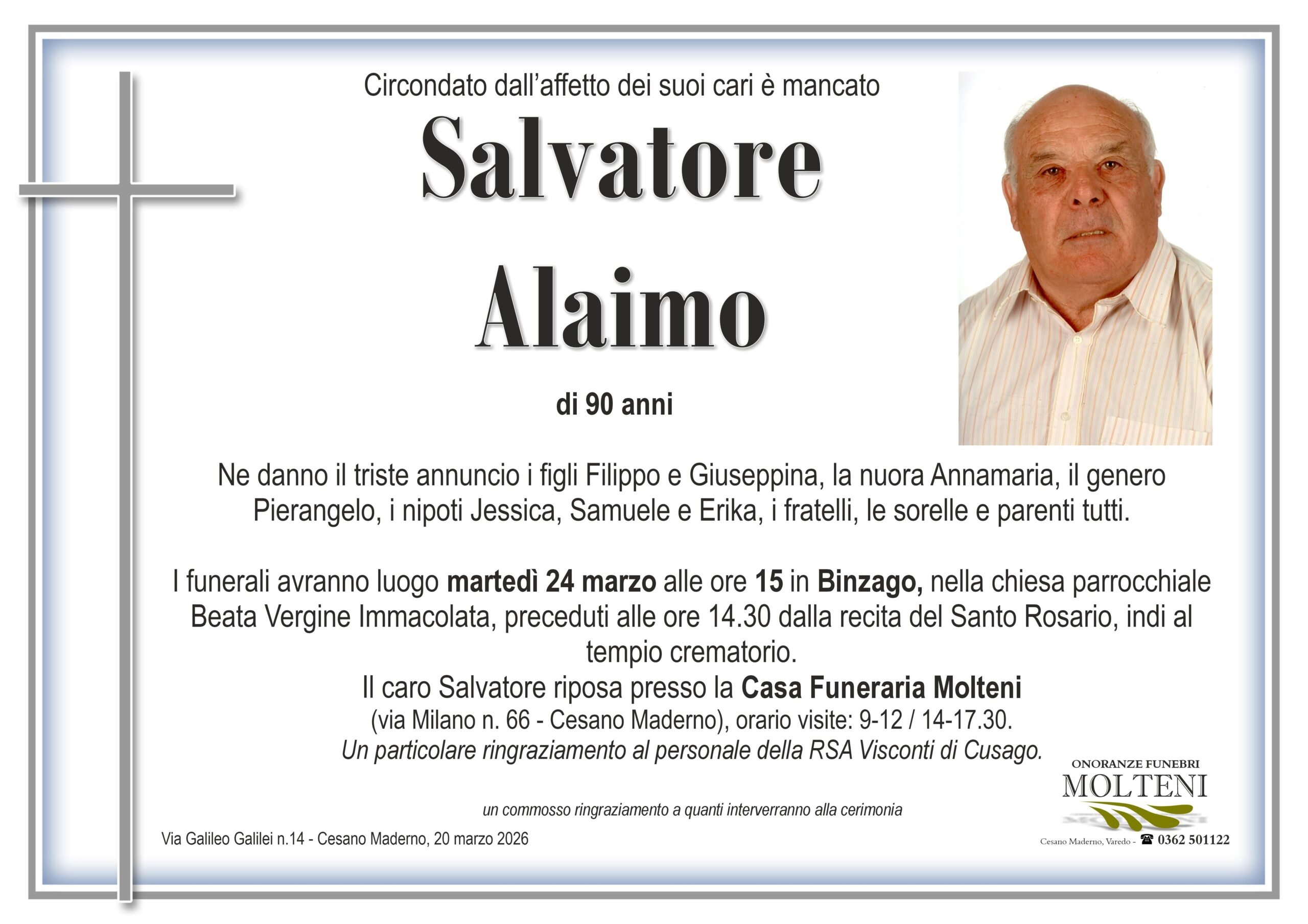 Salvatore Alaimo<p>Classe 1936