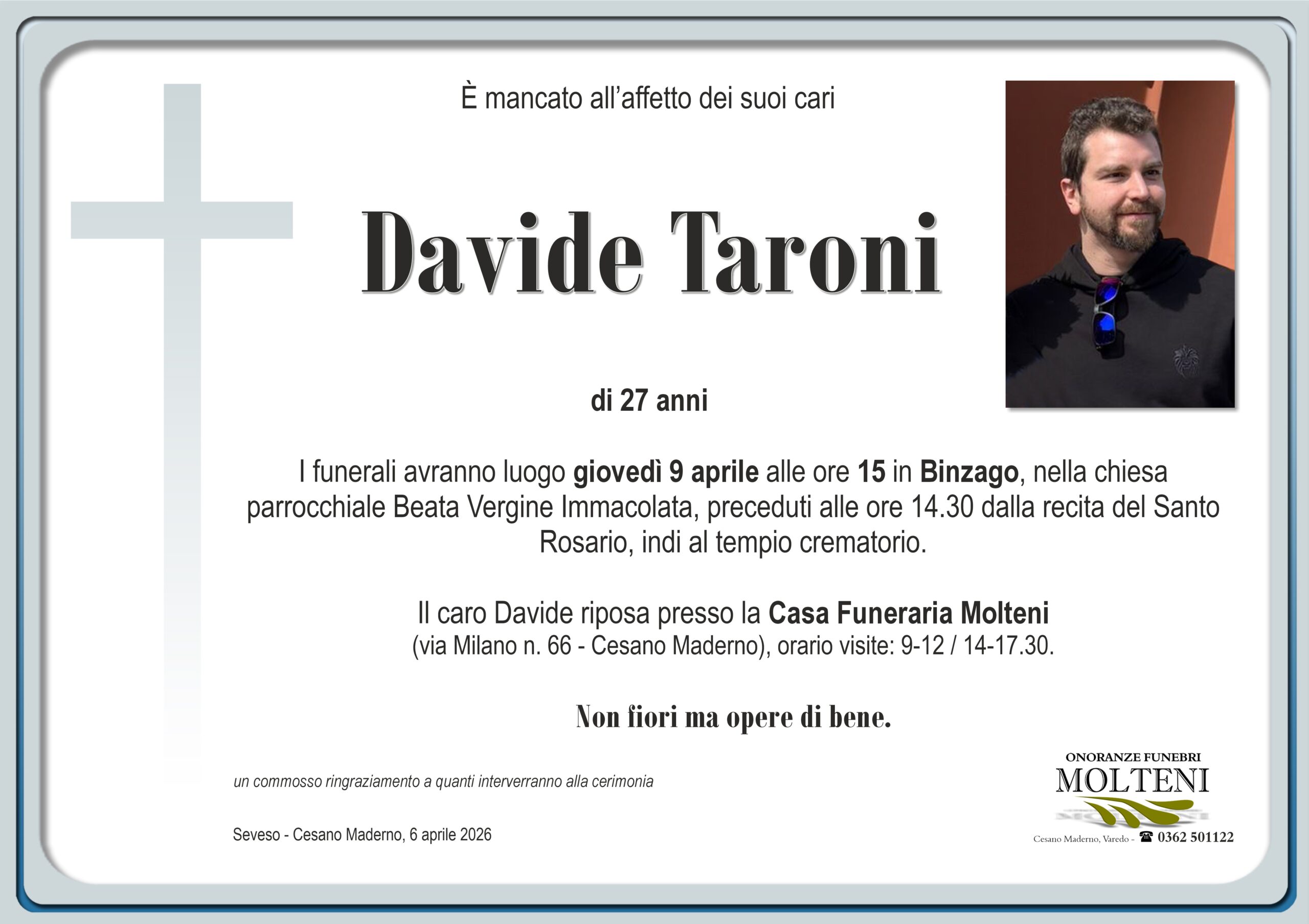 Davide Taroni<p>Classe 1998<p>