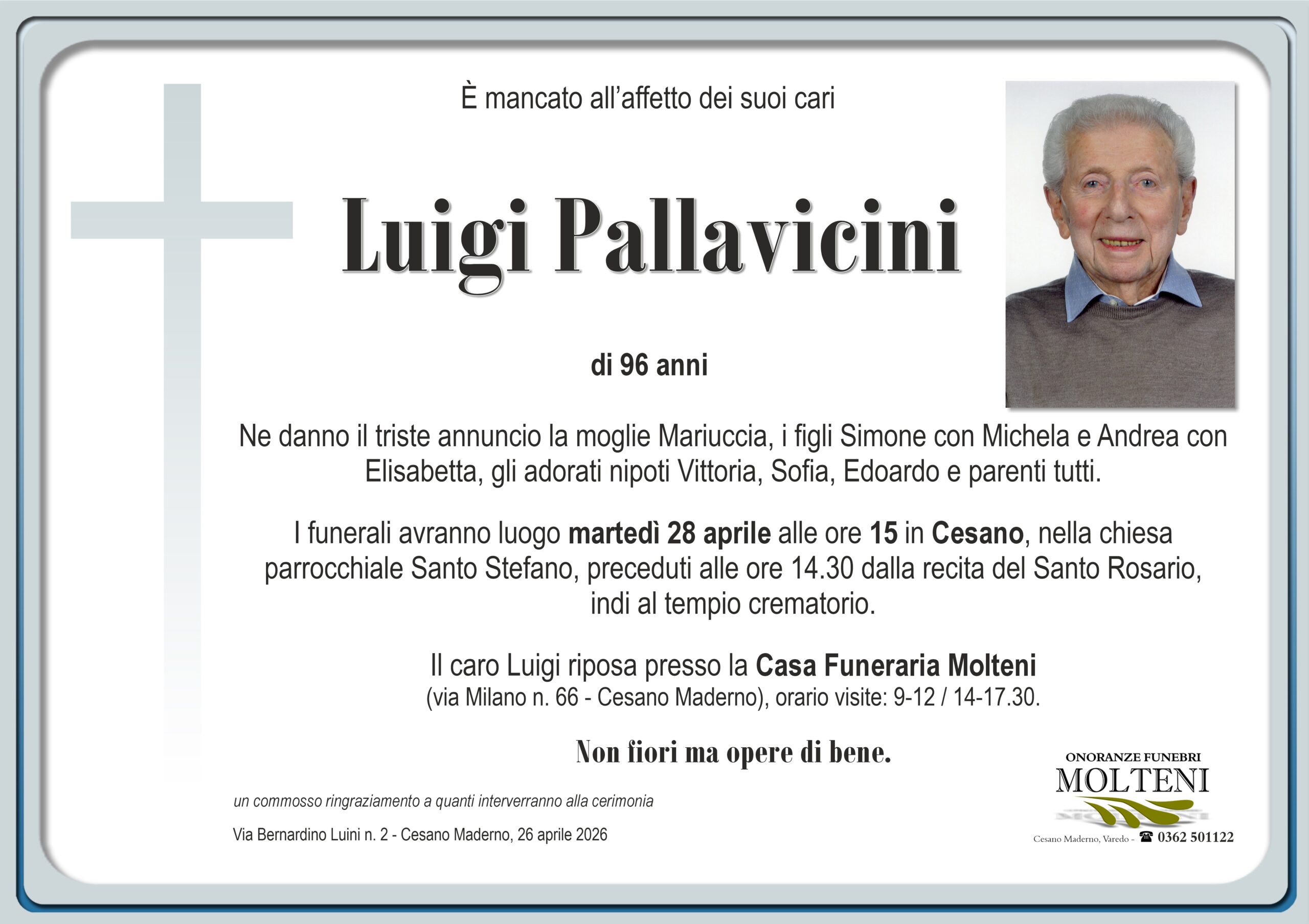 Luigi Pallavicini<p>Classe 1930<p>