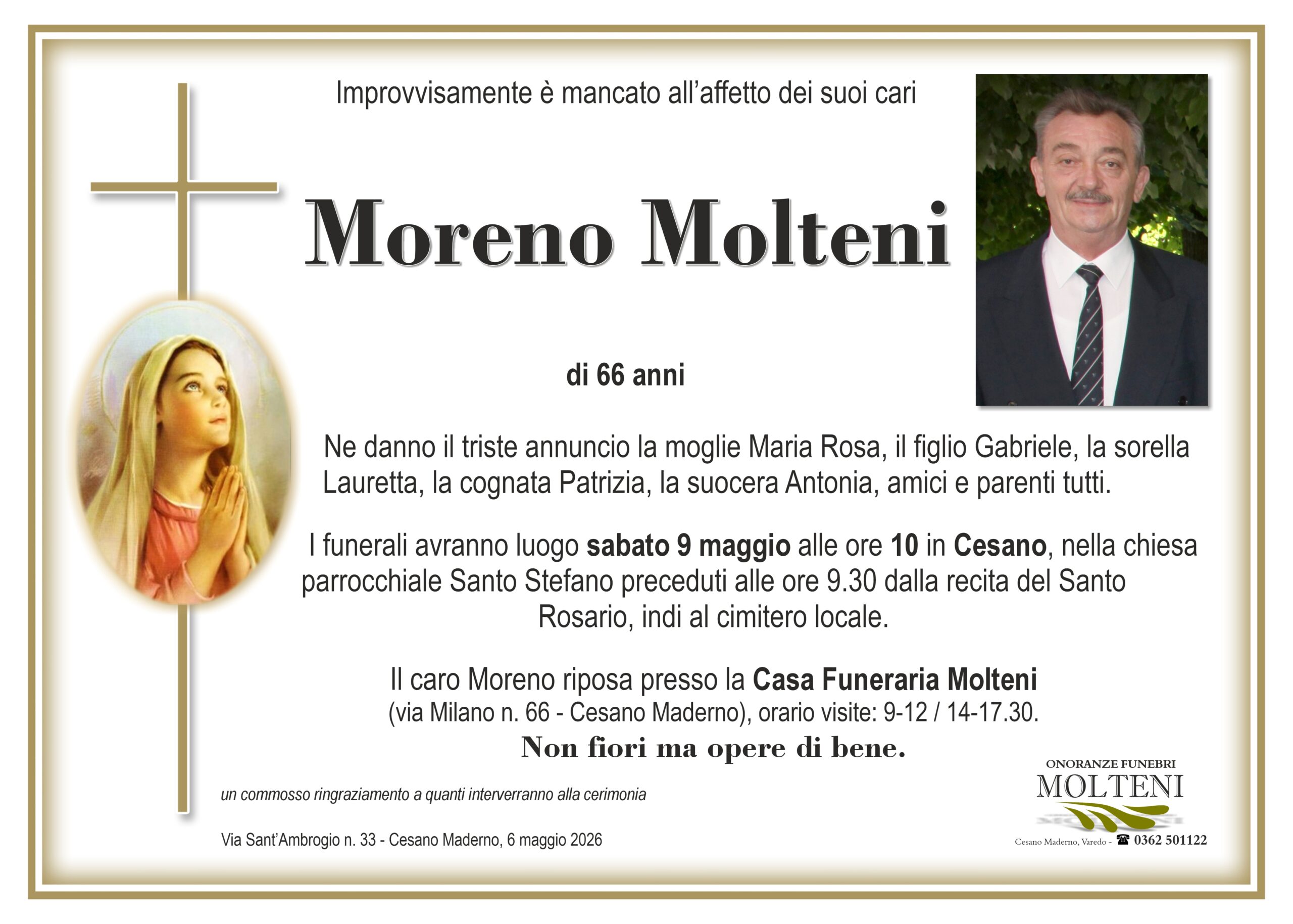 Moreno Molteni<p>Classe 1960<p>