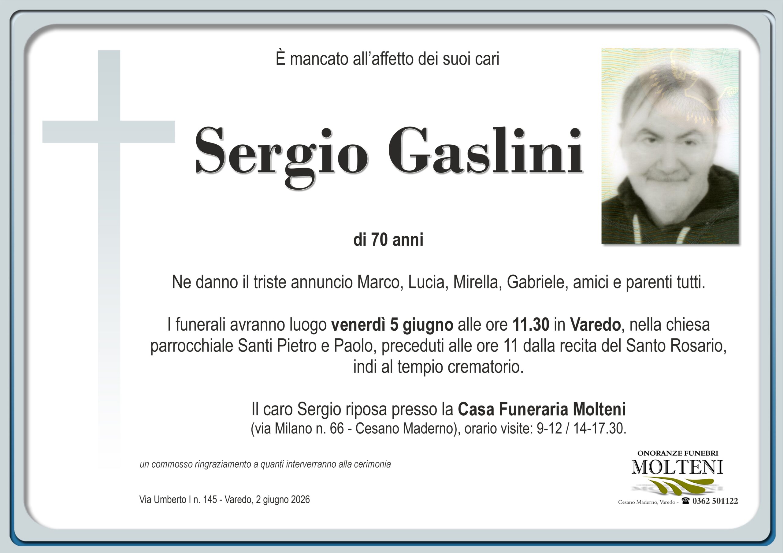 Sergio Gaslini<p>Classe 1956<p>