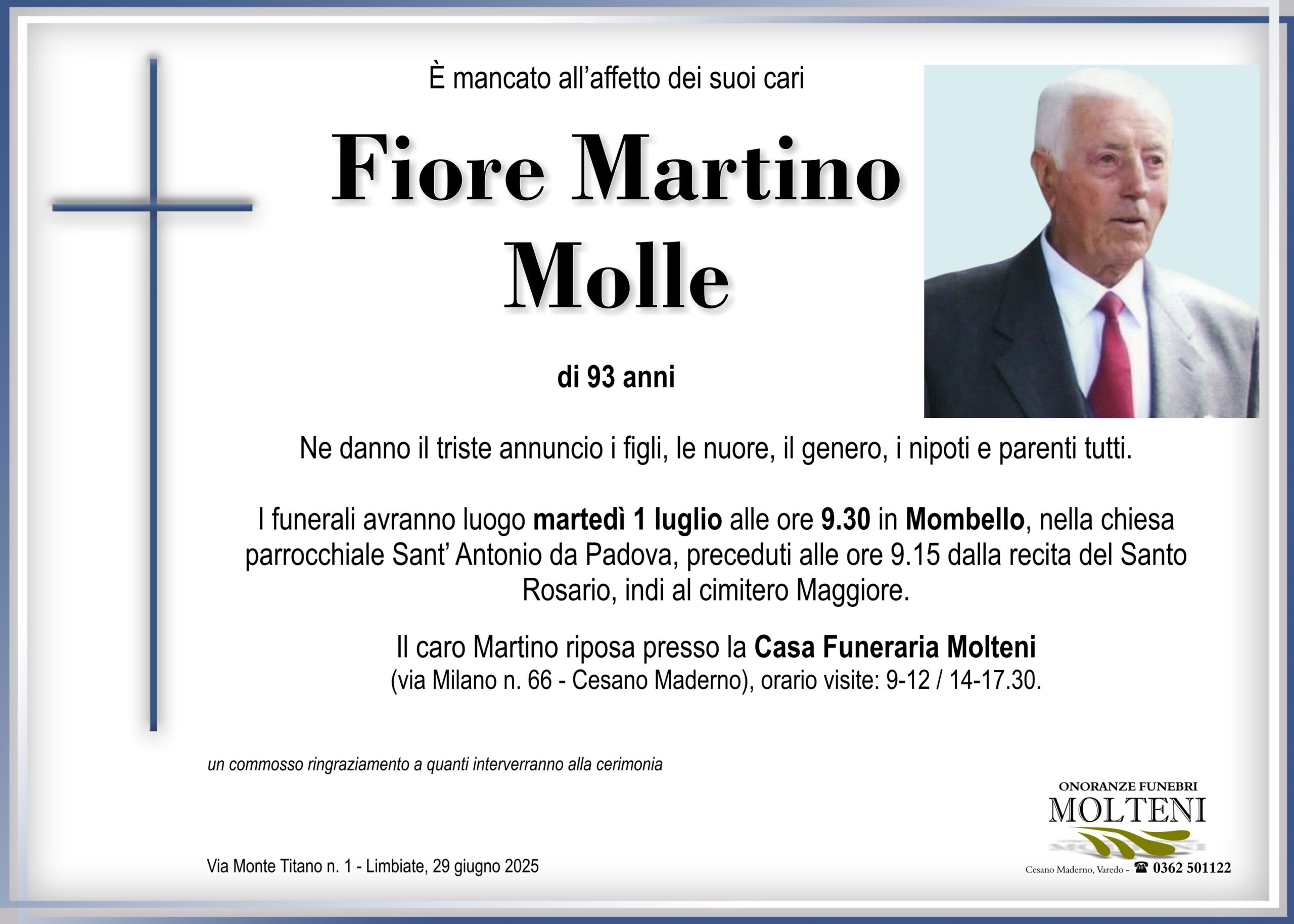 Fiore Martino Molle<p>Classe 1931